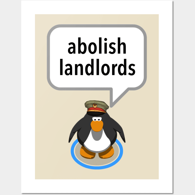 Abolish Landlords - Club Penguin Wall Art by Football from the Left